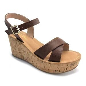 DBDK Fashion Clair Crisscross Platform Sandals